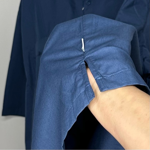 NWT Cubavera Four Pocket Guayabera Shirt Ensign Blue - Picture 11 of 16